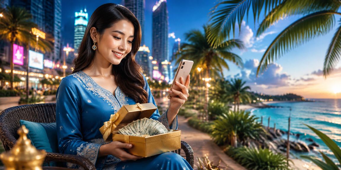 Pengguna Malaysia mengakses platform pertaruhan sukan dari telefon mudah alih di Kuala Lumpur